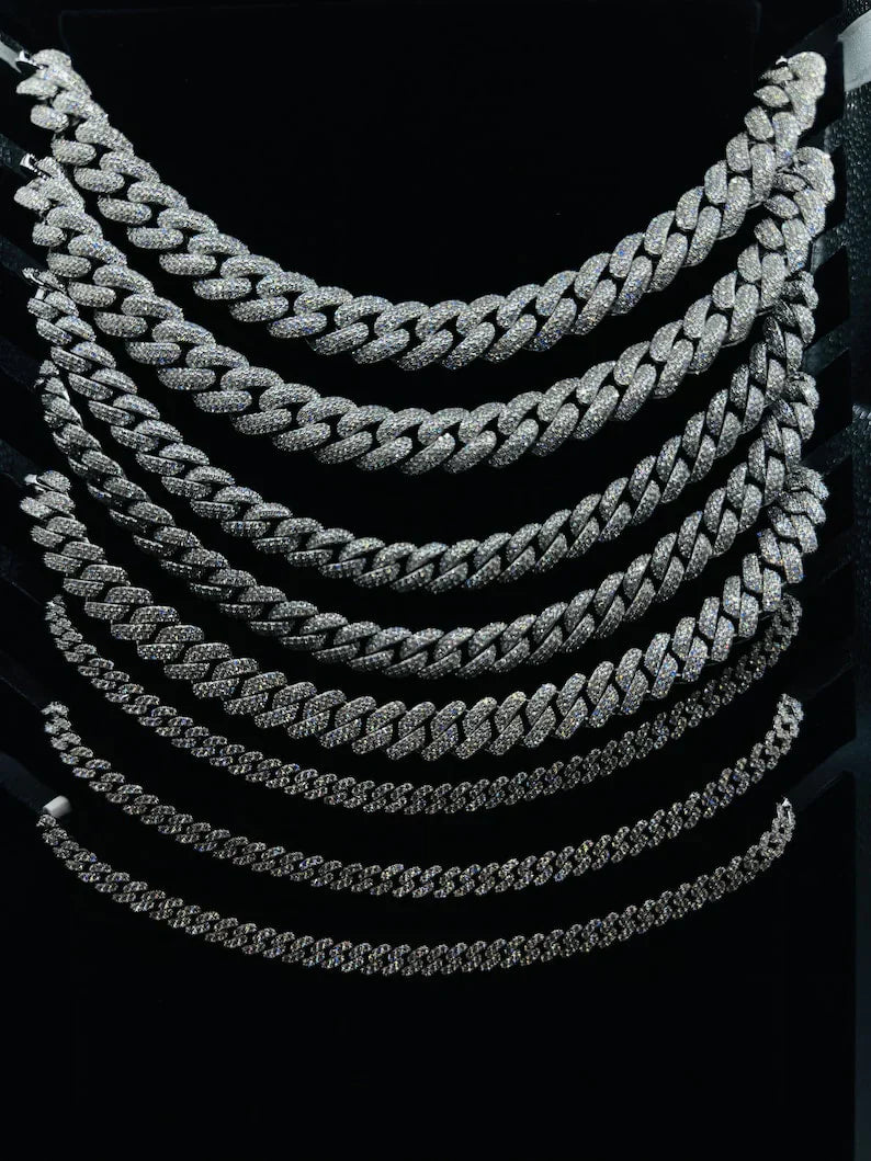 10MM VVS Moissanite Cuban Link Chain