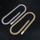 10mm Two Row Round Sterling Silver Moissanite Chain