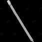 10mm Two Row Curve 925 Sterling Silver Moissanite Chain