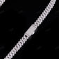 10mm Two Row Curve 925 Sterling Silver Moissanite Chain