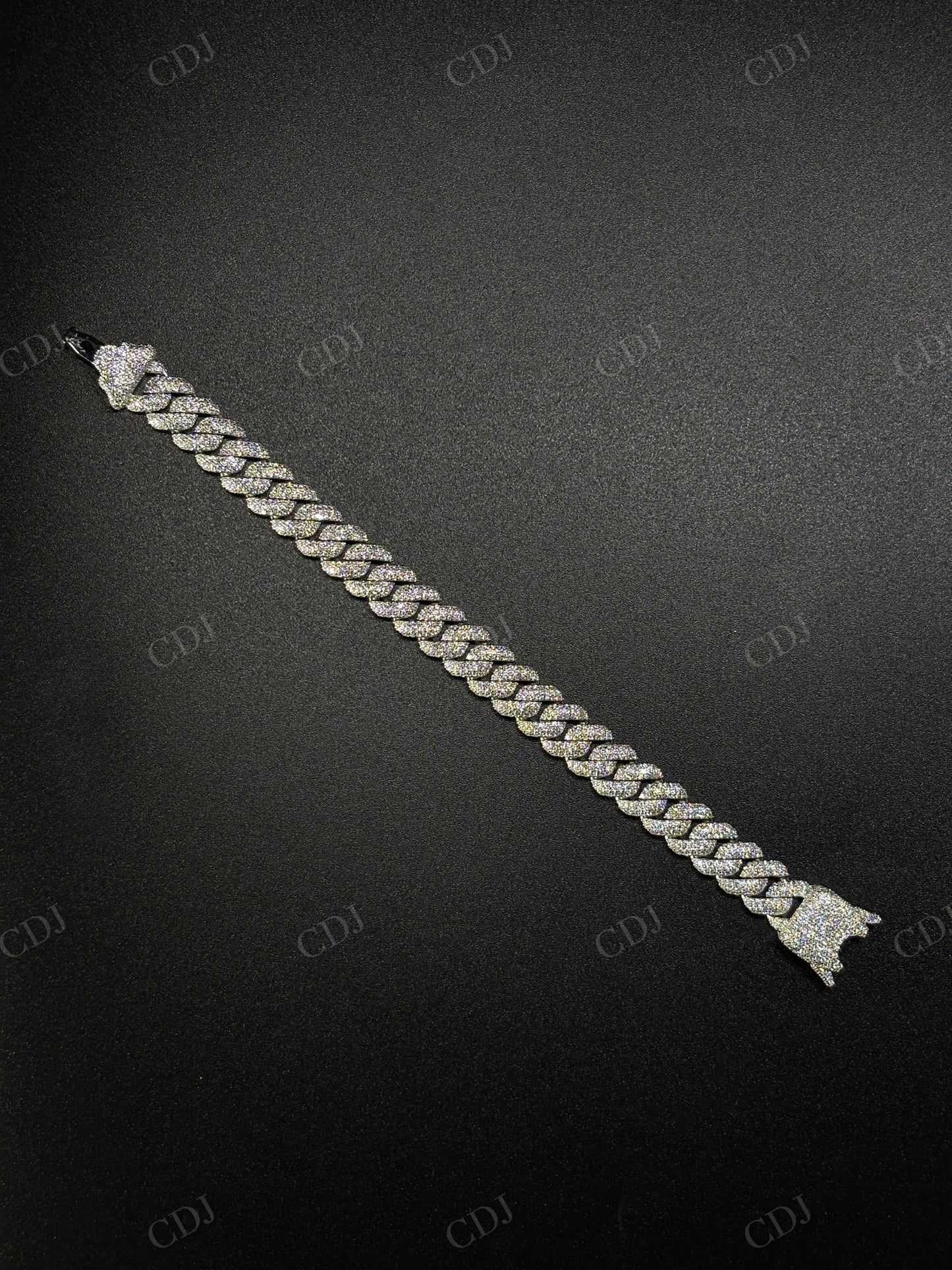 10mm Dior Lock 925 Sterling Silver Moissanite Chain