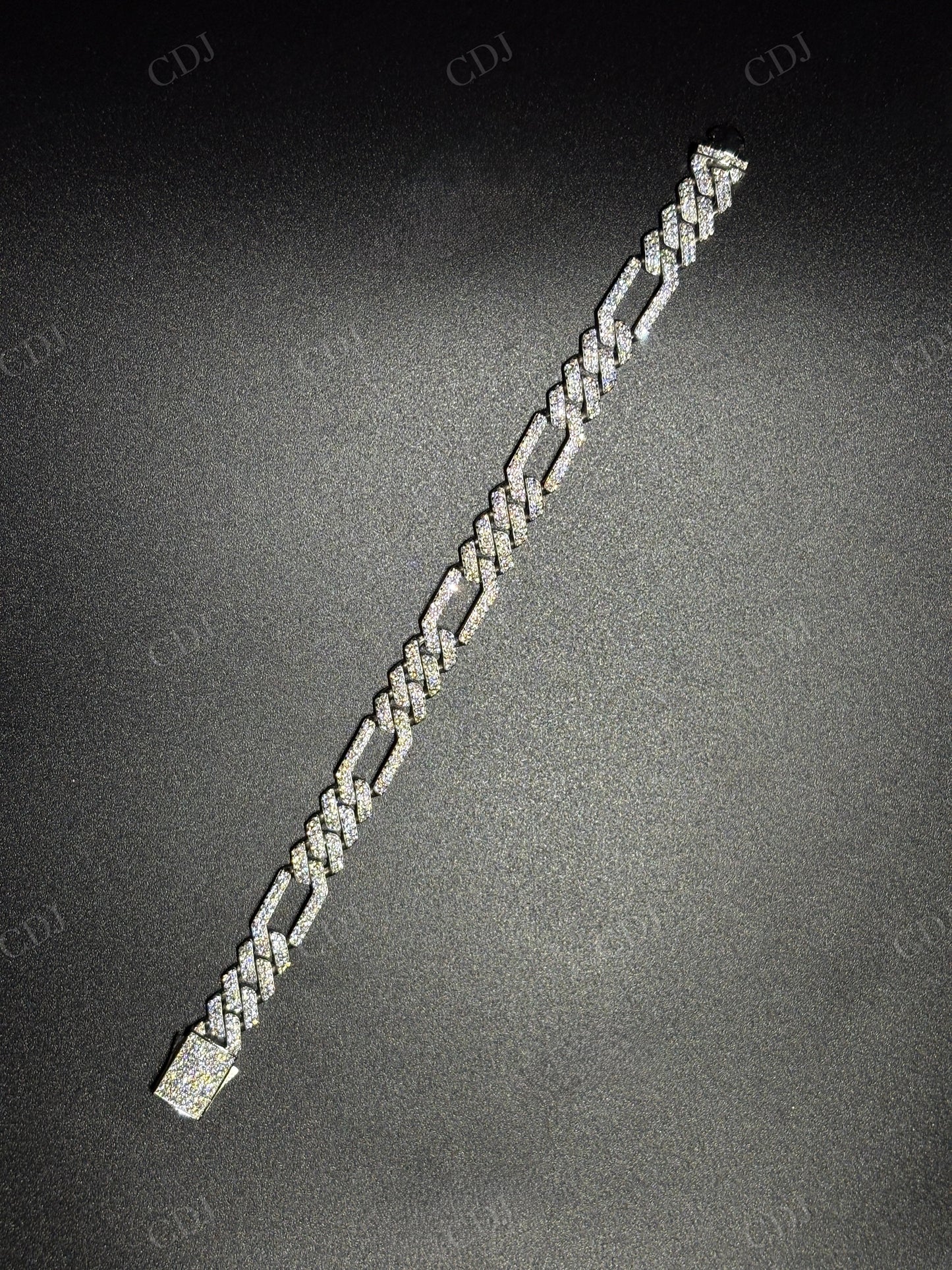 10mm 925 Sterling Silver Moissanite Figro  Chian