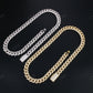 12mm 2row Round Moissanite Sterling Silver Chain
