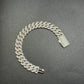 12mm Arc 3row 925 Sterling Silver Moissanite Cuban Chain