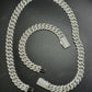 12mm Arc 3row 925 Sterling Silver Moissanite Cuban Chain