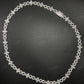12mm Sterling Silver Moissanite Cross Baguette Infinity Chain