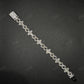 12mm Sterling Silver Moissanite Cross Baguette Infinity Chain