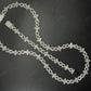 12mm Sterling Silver Moissanite Cross Baguette Infinity Chain