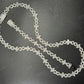 12mm Sterling Silver Moissanite Cross Baguette Infinity Chain