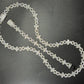 12mm Sterling Silver Moissanite Cross Baguette Infinity Chain