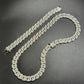 12mm 925 Sterling Silver Moissanite H Link Chain
