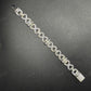 12mm Sterling Silver Moissanite Infinity Flower Chain
