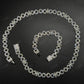 12mm Sterling Silver Moissanite Infinity Flower Chain