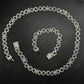 12mm Sterling Silver Moissanite Infinity Flower Chain