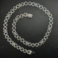 12mm Sterling Silver Moissanite Infinity Flower Chain