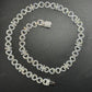 12mm Sterling Silver Moissanite Infinity Flower Chain