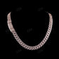 12mm Sterling Silver Moissanite Mosaic Setting Diffrent Lock Chain