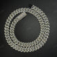 12mm SQ Middle Big Diamond Sterling Silver Moissanite Chain