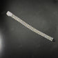 13mm SQ Middel Baguette 925 Sterling Silver Moissanite Chain