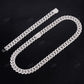 14mm 3Row Round 925 Sterling Silver Moissanite Chain