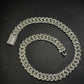 14mm Arc Middle Baguette 925 Sterling Silver Moissanite Chain