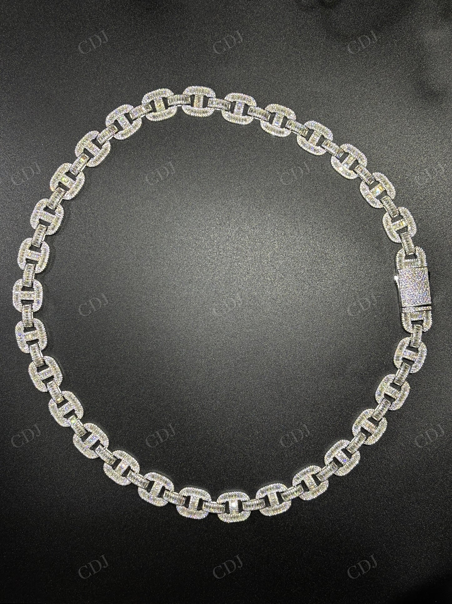 14mm 925 Sterling Silver Moissanite Gucci Link