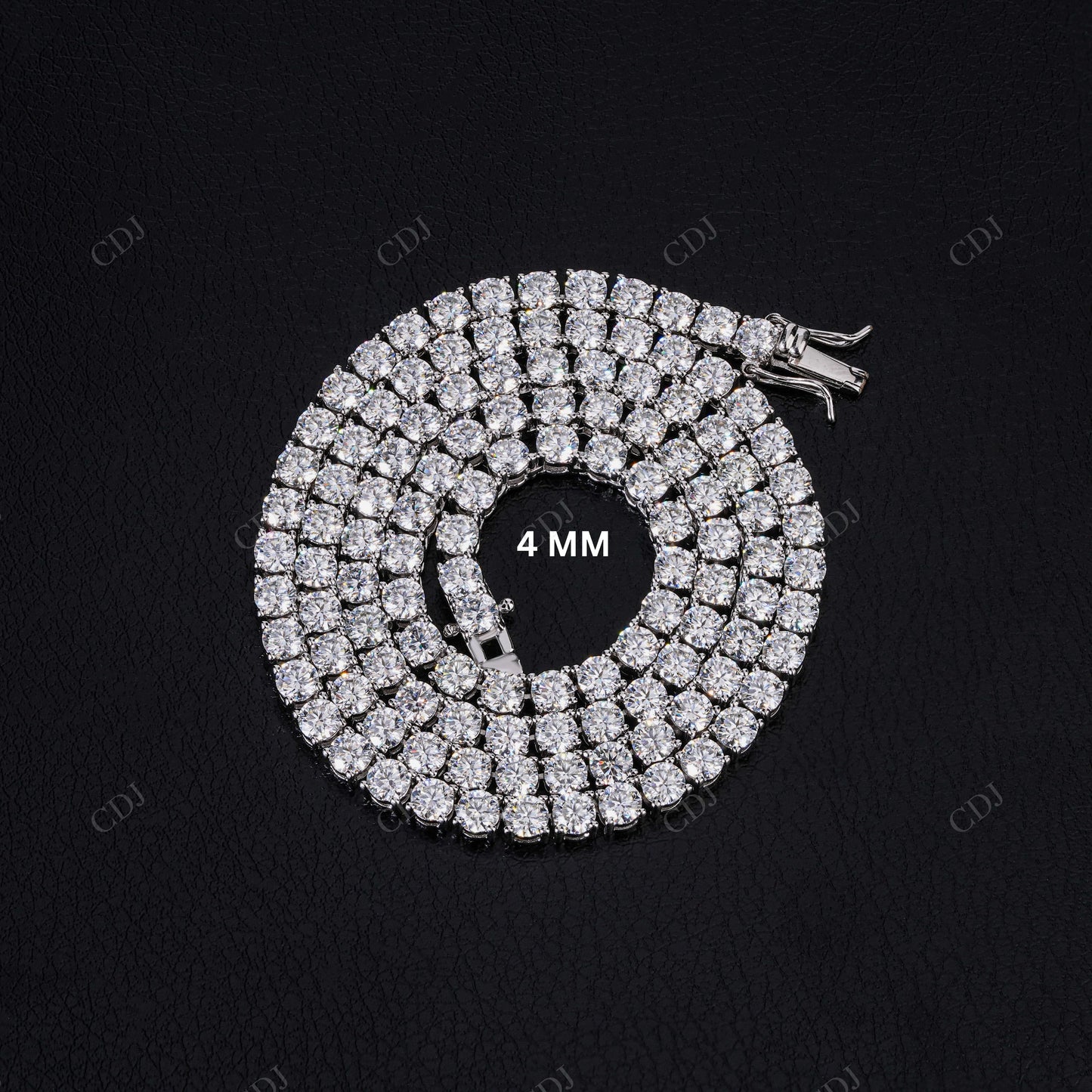 4mm Moissanite Silver Tennis Chain