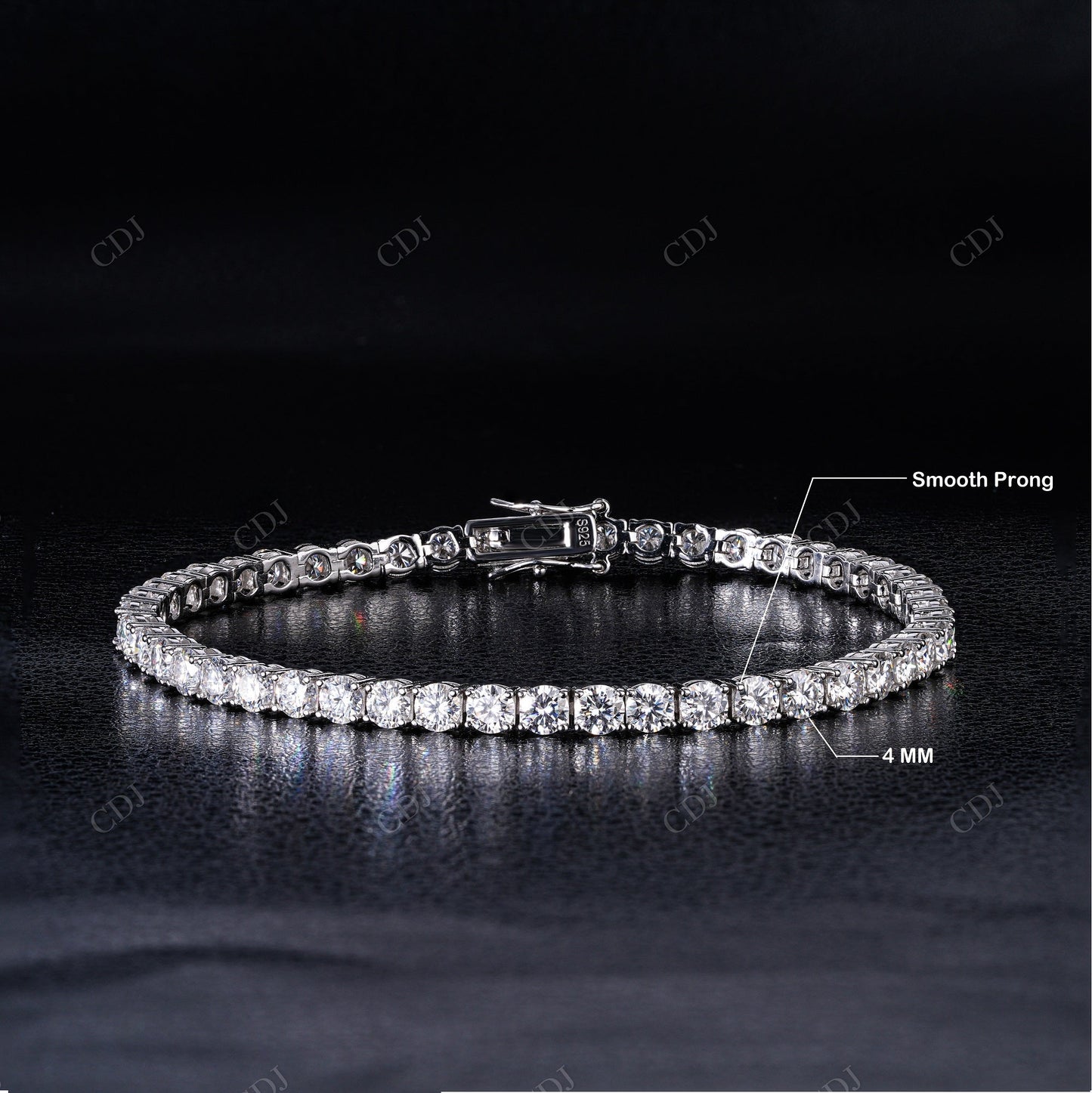 4mm Moissanite Silver Tennis Chain