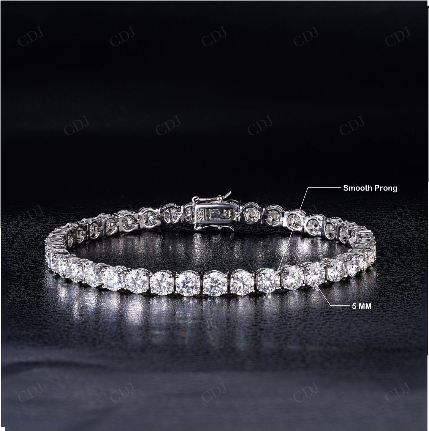 5mm Moissanite Silver Tennis Chain
