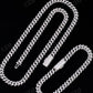 6mm Round Cut Sterling Silver Cuban Moissanite Chain