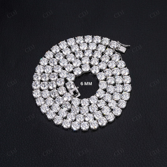 6mm Moissanite Silver Tennis Chain