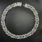 Sterling Silver Moissanite 20mm Flower chain