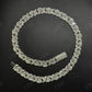 15mm Baguette Infinity Silver Moissanite Chain