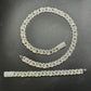 15mm Baguette Infinity Silver Moissanite Chain