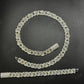 15mm Baguette Infinity Silver Moissanite Chain
