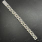 15mm Baguette Infinity Silver Moissanite Chain