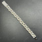 15mm Baguette Infinity Silver Moissanite Chain
