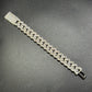 16mm Round Middle Straight Bezel Sterling Silver Moissanite Chain