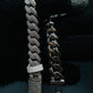 12MM Moissanite 925 Sterling Silver Cuban Link Chain
