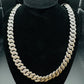 12MM Moissanite 925 Sterling Silver Cuban Link Chain