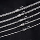 2mm Moissanite Silver Tennis Chain