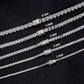 4mm Moissanite Silver Tennis Chain