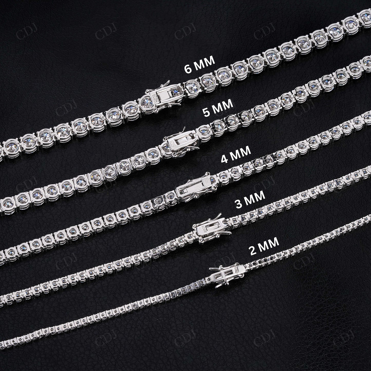 4mm Moissanite Silver Tennis Chain