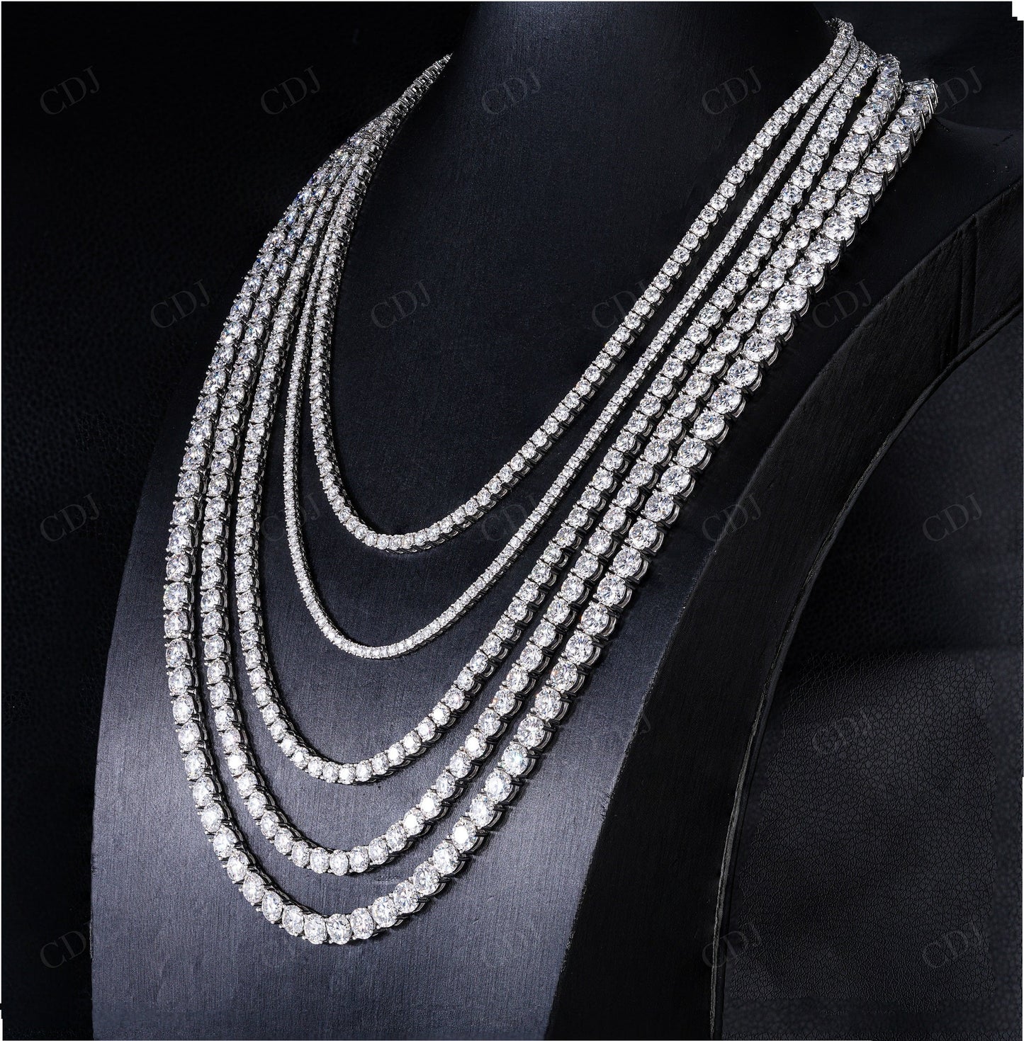 5mm Moissanite Silver Tennis Chain
