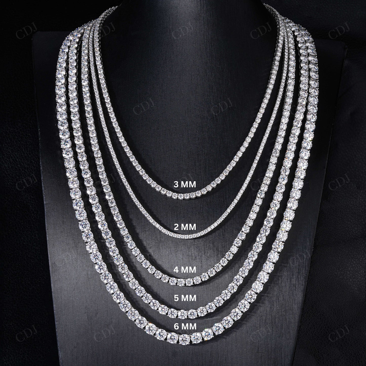 3mm Moissanite Silver Tennis Chain