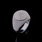 Round Shape Moissanite Sterling Silver Ring