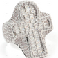 Cross Moissanite Sterling Silver Ring