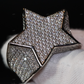 Star Shape Moissanite Sterling Silver Ring