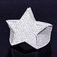 Star Shape Moissanite Sterling Silver Ring
