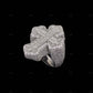 Floral Shape Cross Moissanite Sterling Silver Ring